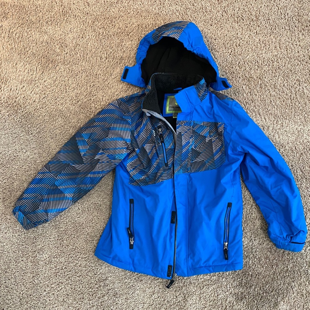 Boys Blue Winter Coat-Size 14/16